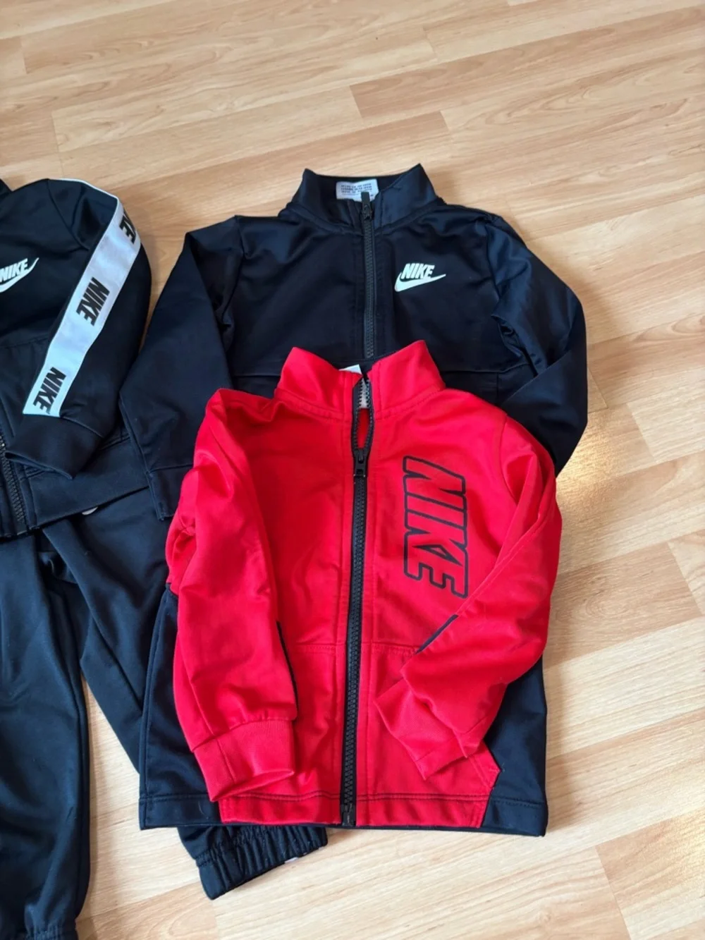 Nike Kids Tracksuit Jacket and Pants Set - Black & Red‎ - Picture 2 of 10